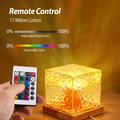 3D Water Wave Effect Crystal Table Lamp with Remote Control