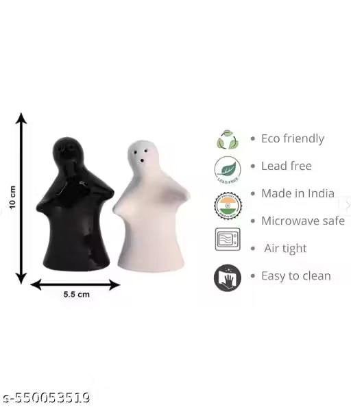 Premium Ceramic Hugging Couple Salt & Pepper Shaker Set