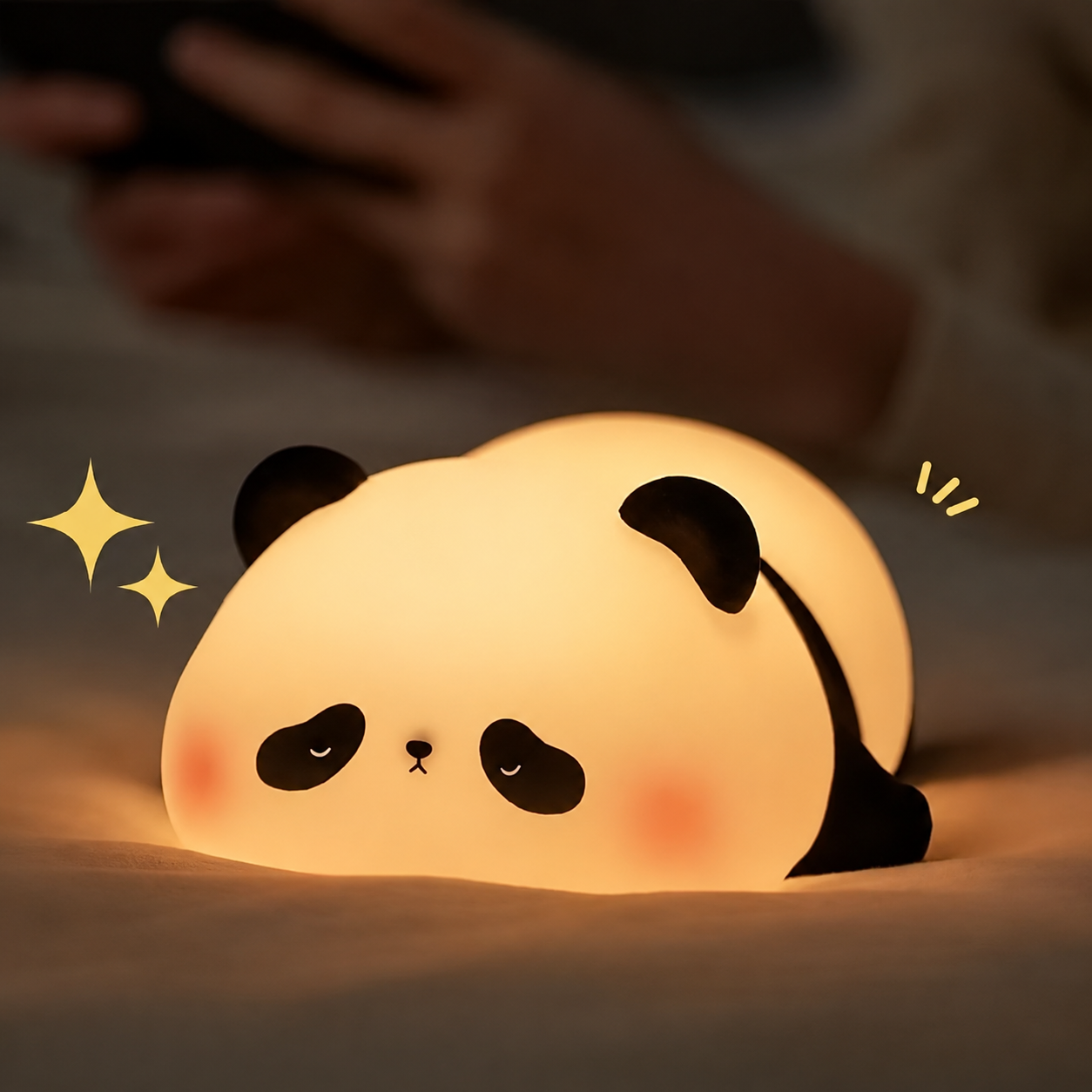 Lazy Panda Silicone Night Light | Cute Animal LED Lamp